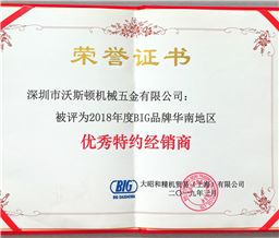 2018年度日本大昭和BIG优秀代理商